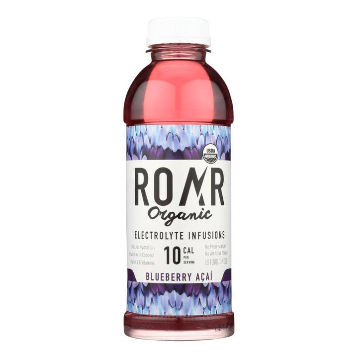 Ware Spark - Wholesale Flavored/Infused Water (Non-Carbonated) - Roar Organic - Water Blueberry Acai - Case Of 12-18 Fz