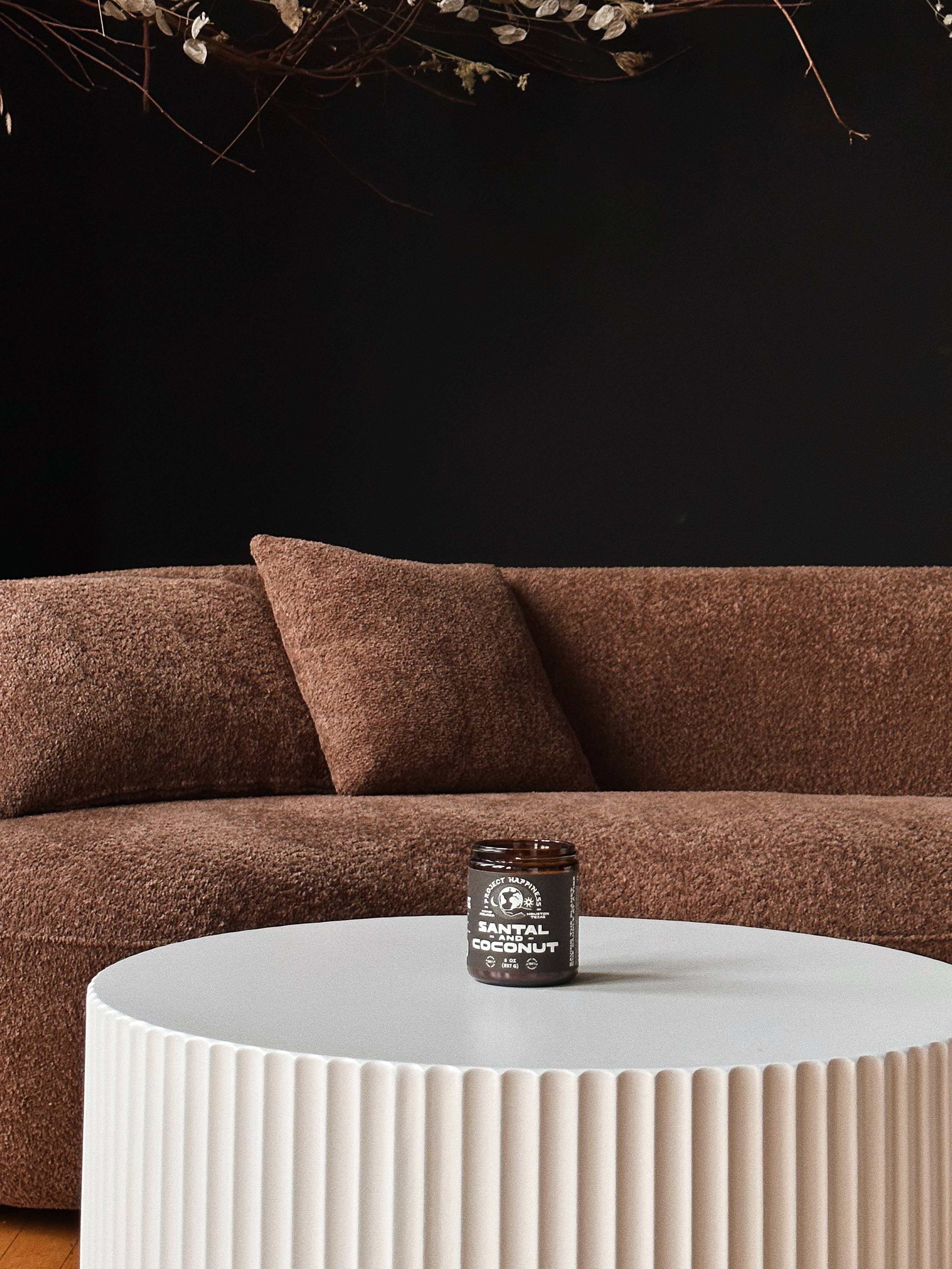 Project Happiness Candle Co. - Wholesale Jar/Filled Candle - Santal and Coconut Soy Candle - 8oz6