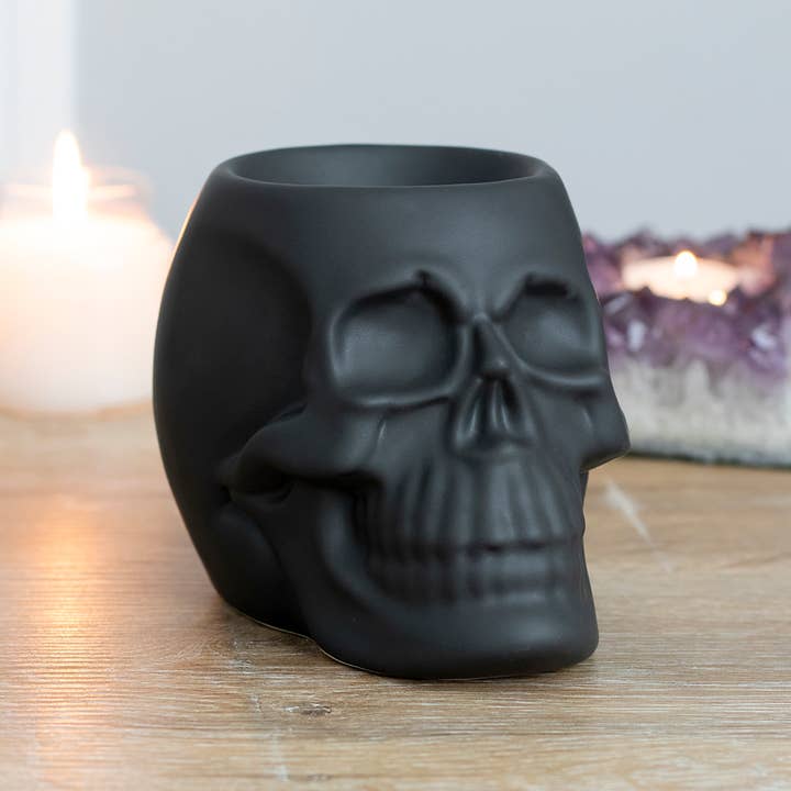 Something Different Wholesale – wholesale Wax warmer – Black Skull Oil Burner and Wax Warmer