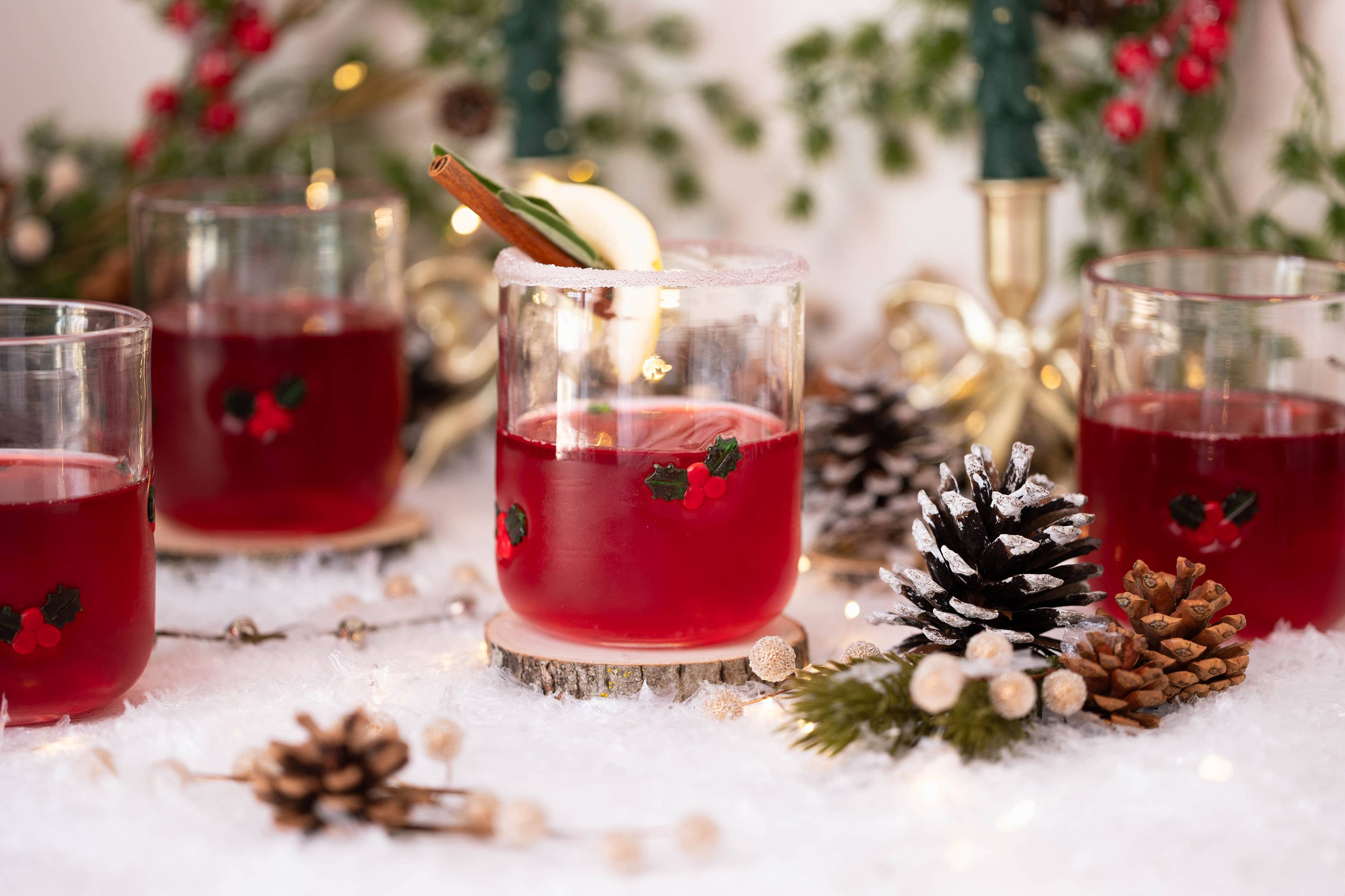 Jeanne Fitz - Vente Verre/tasse - Jeanne Fitz Verre Icône Feuille de Houx, Ensemble de 43