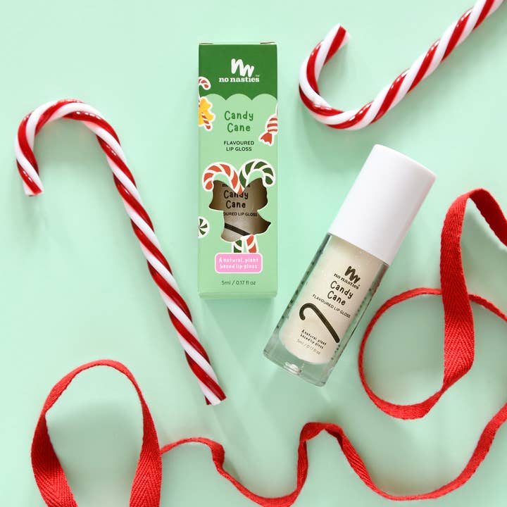 Candy Cane Natural Kids Lip Gloss Christmas for wholesale by no nasties kids