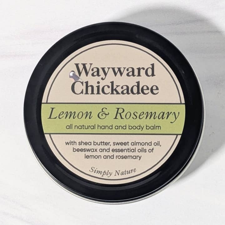 Lemon Rosemary Hand & Body Balm for wholesale by Wayward Chickadee