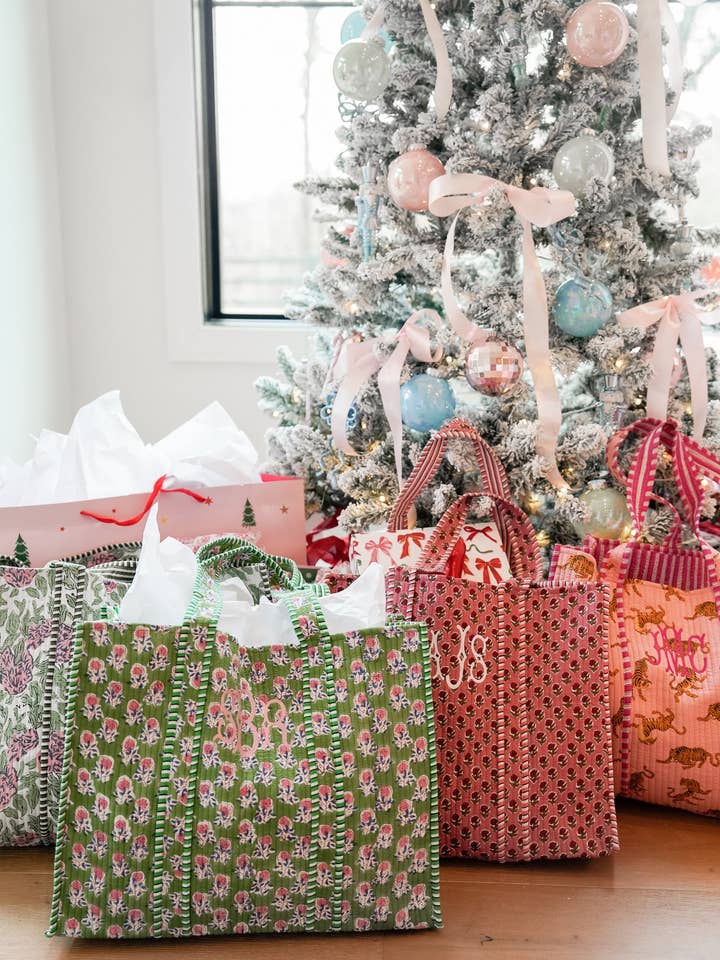 Quilted Block-Print Tote Bag for wholesale by KENZKUSTOMZ