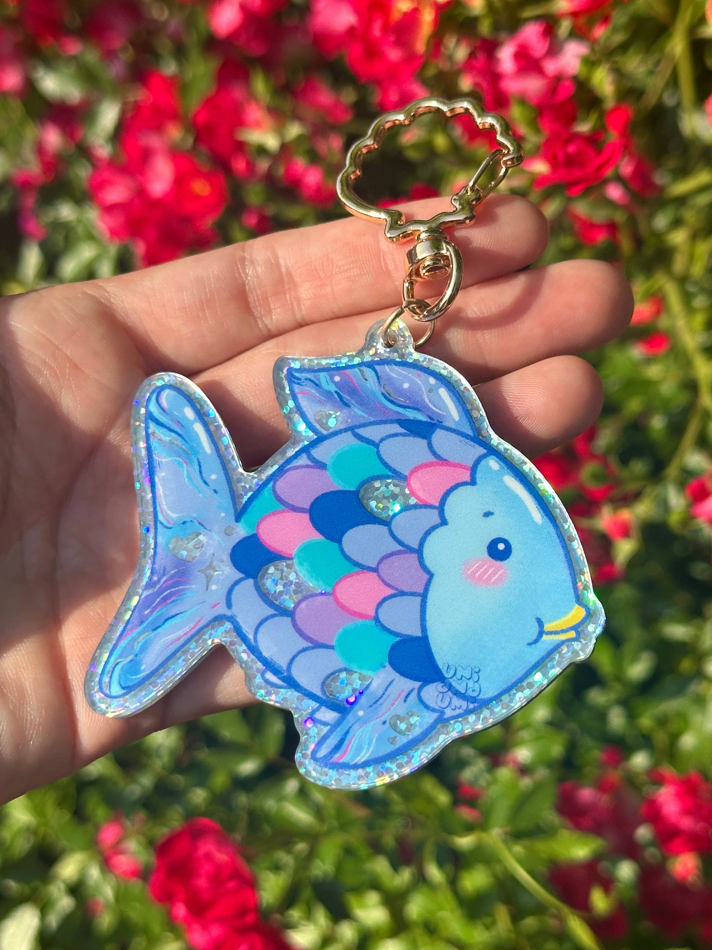 Uni & Umi - Wholesale Keychain - Women's - Double-sided Fish Keychain | Nostalgic Rainbow Animal2