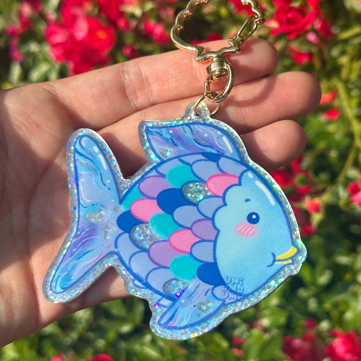 Uni & Umi - Wholesale Keychain - Women's - Double-sided Fish Keychain | Nostalgic Rainbow Animal2