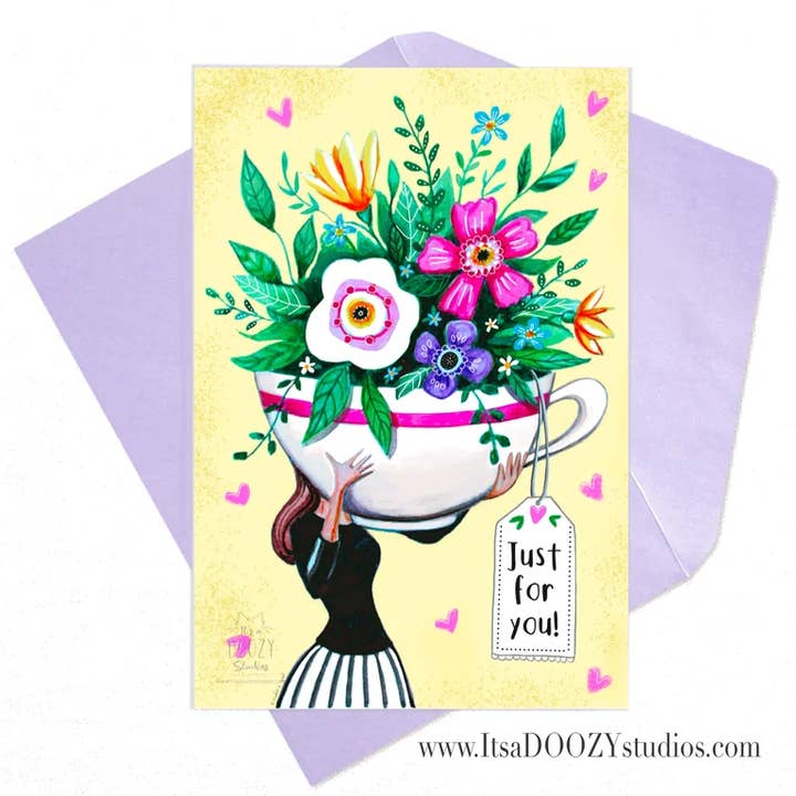 It’s a Doozy Studios - Wholesale Everyday Greeting Card - Just For You - Everyday Card With Matching Envelope