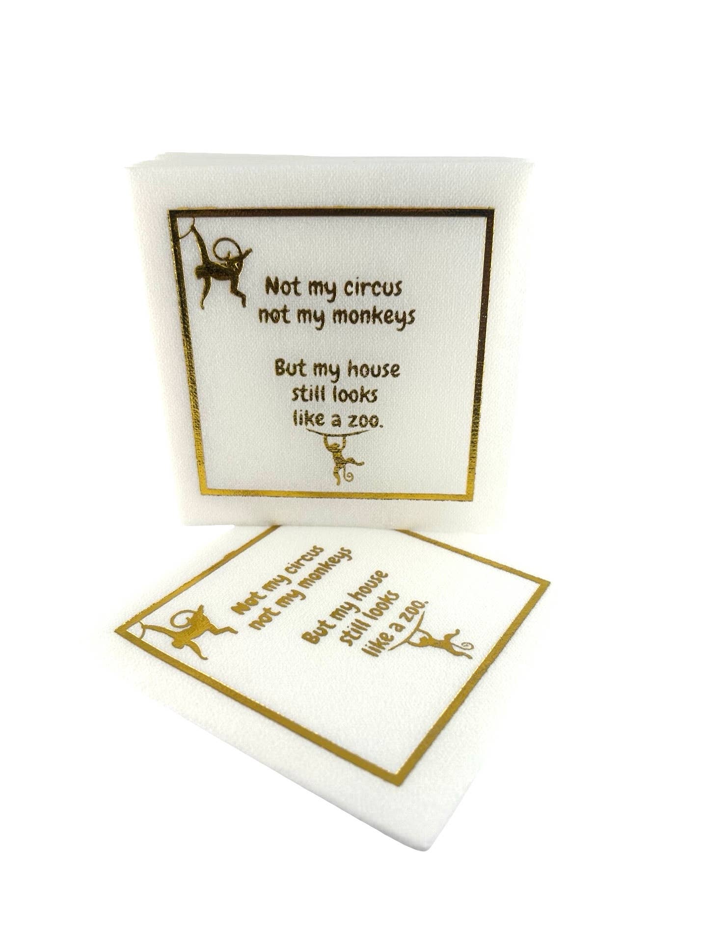 Maven Home - Wholesale Disposable Napkin - Linen-Feel Cocktail Napkins, Not My Circus6