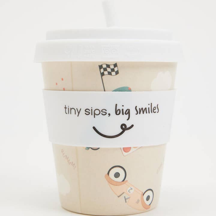 Itti – Großhandel Trinkglas/Tasse – Kind & Baby – 240 ml Itti Bambus Baby Cino Becher + 1 Strohhalm - Zoom Zoom1