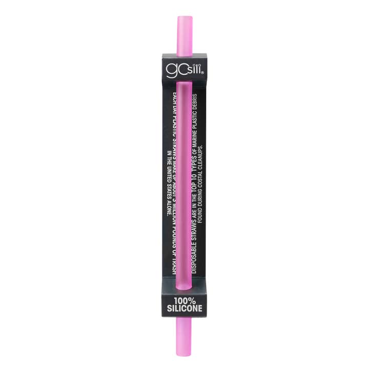 GoSili - Wholesale Drinking Straw - Standard Size Straw 24 Ct Display - Assorted Colors