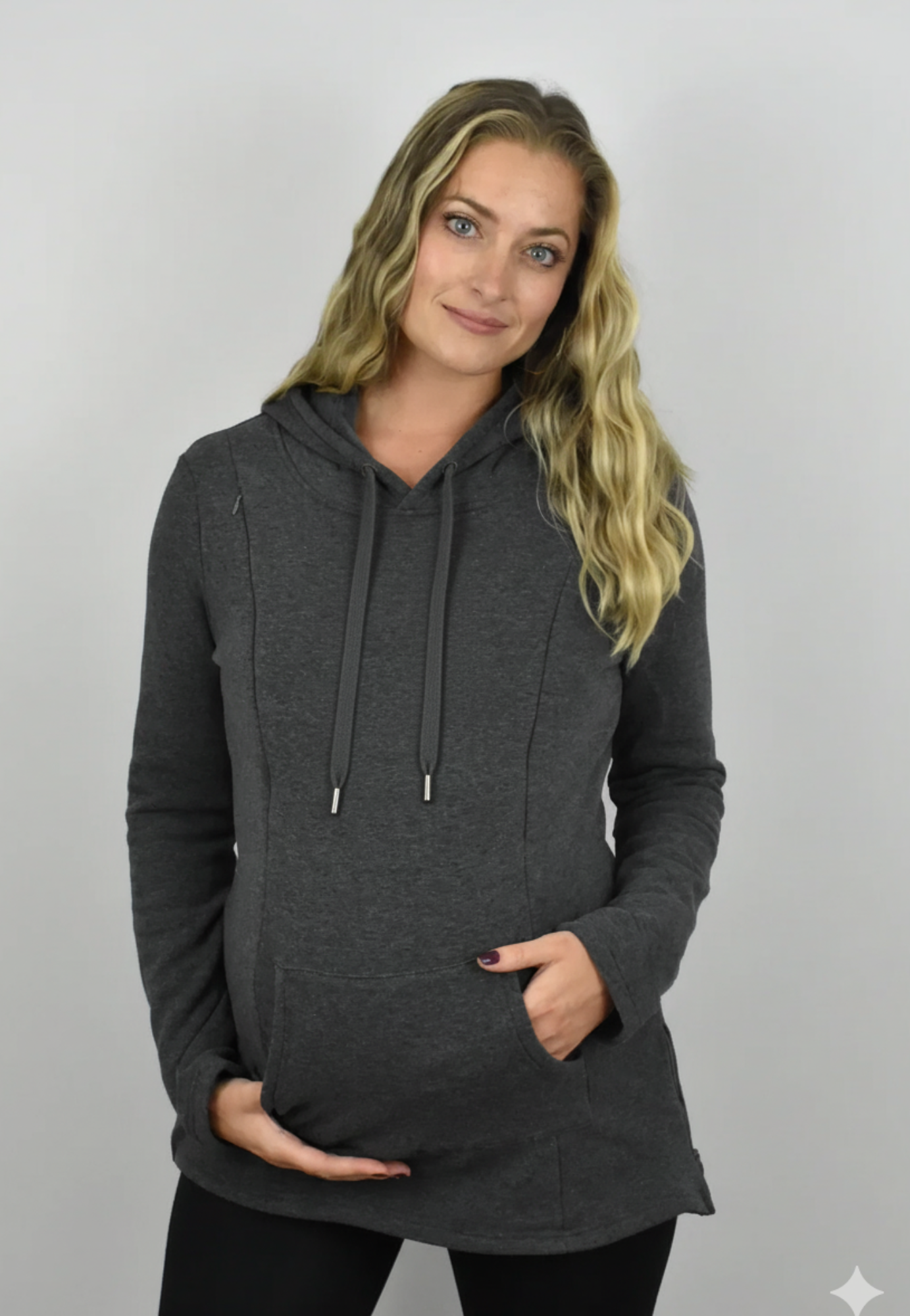 Ella Bella Maternity – wholesale Hoodie – Women's – Frankie Fleece Lined Maternity and Nursing Hoodie9