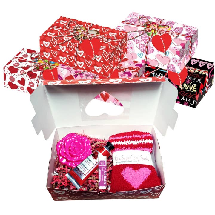 Galentine’s Self-Care Gift Box – Cozy Socks & Beauty Set for wholesale by My Nana's Gifts