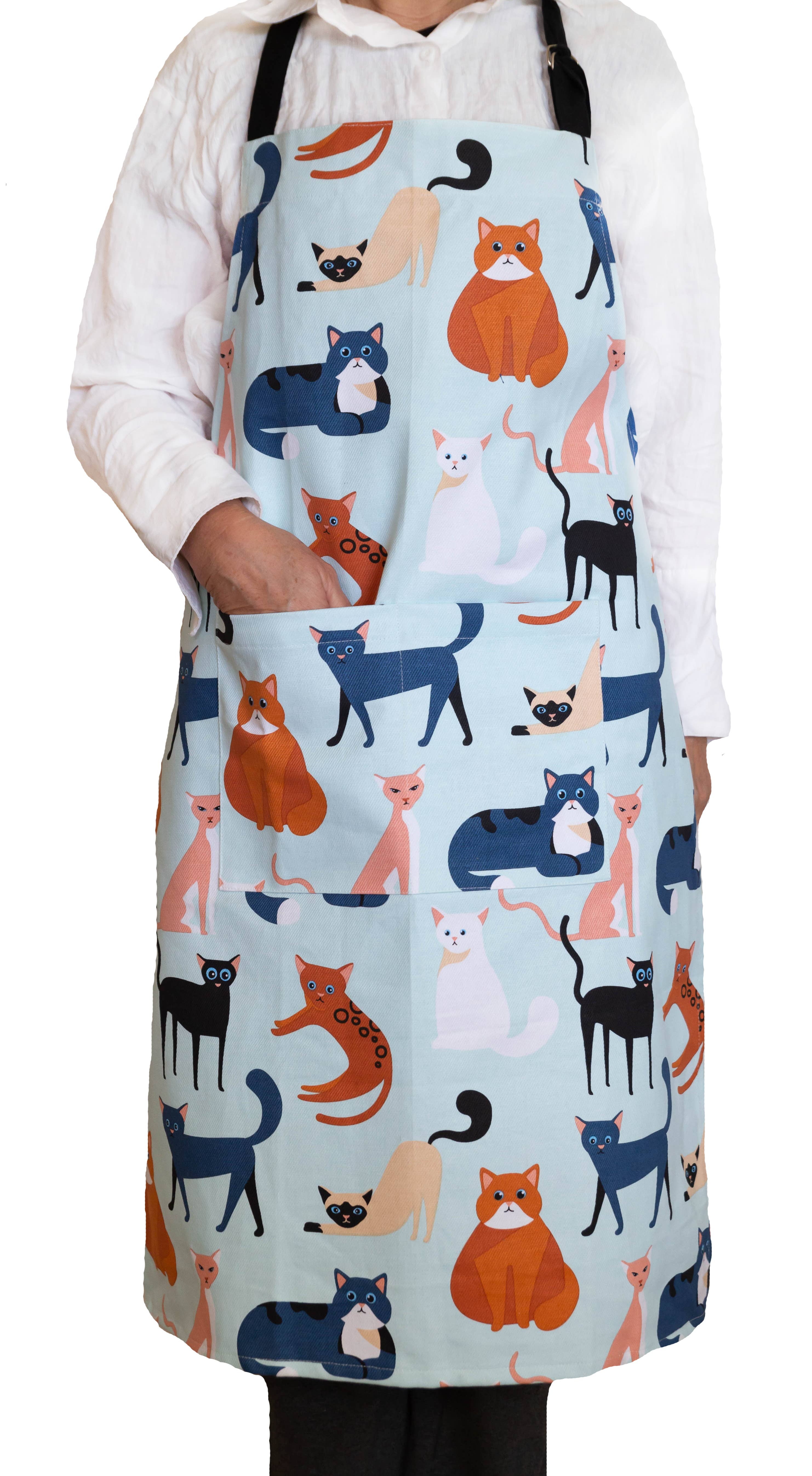 Allgifts Australia - Wholesale Apron - Apron (Heavy Drill) - Colourful Cats