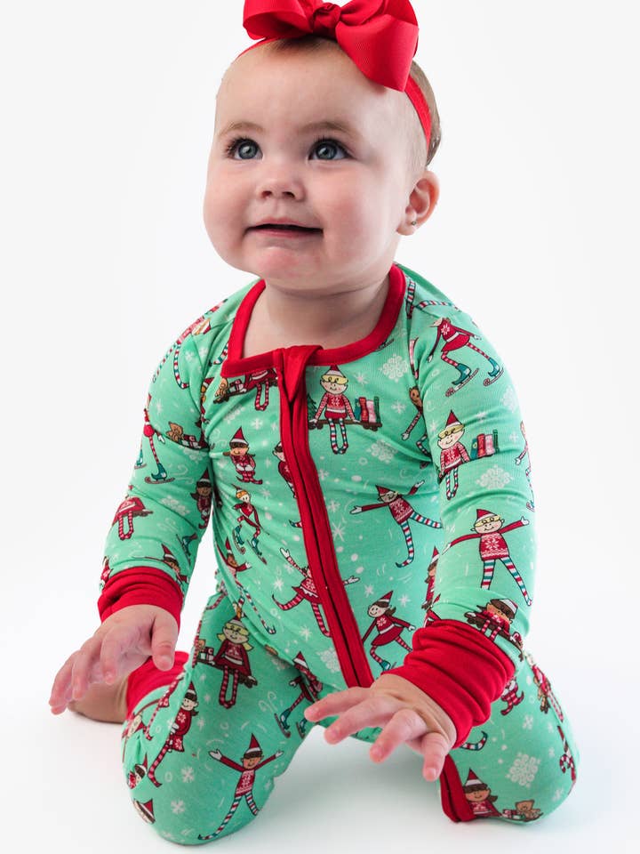 SoftSnooze™ Baby Bamboo Viscose Elf Buddies Convertible One Piece Footie Pajama
for wholesale by RuffleButts + RuggedButts