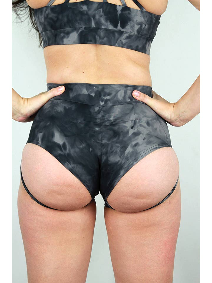 Rarr Designs - Wholesale Underwear - Women's - MARBLE GARTER High Waisted Brazil Scrunchie Bum Shorts4