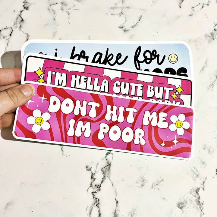 Sonny Rising – wholesale Sticker – Vinyl Car Decal Don't Hit Me I'm Poor2