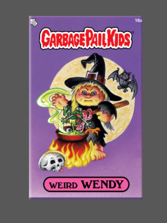 GARBAGE PAIL KIDS, Weird Wendy, Magnet, Button, Witch for wholesale by Ba Ba Buttons