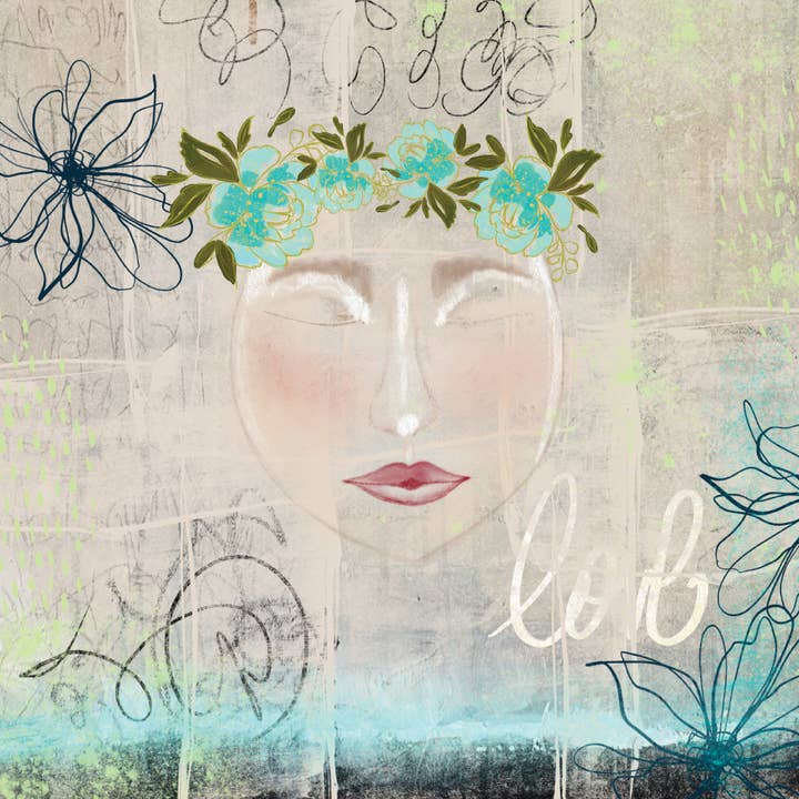 Carte-note carrée fabriquée par un artiste pour la vente par The Lone Goat Paper Co.