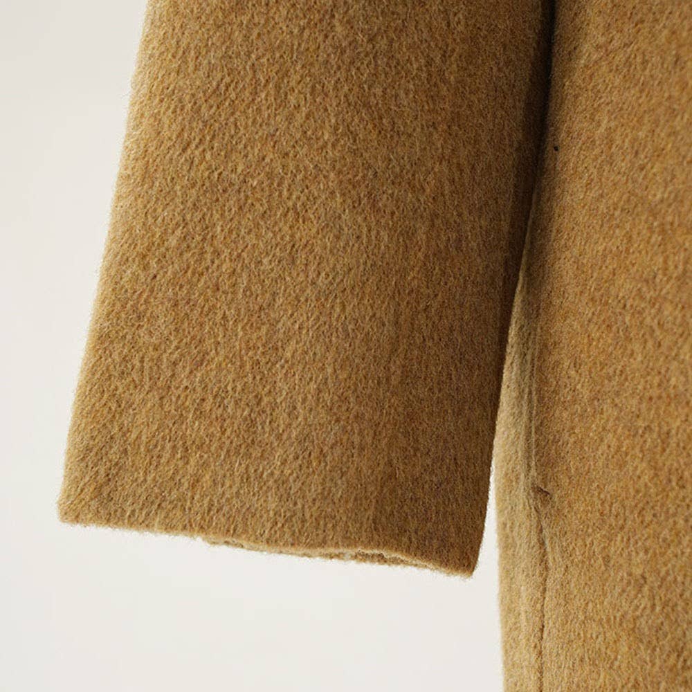 Colorea como imágenes Abrigo Blazer de Lana CT111 Otoño con Diseño de Solapa de Bufanda Combinada de venta al por mayor en Faire11