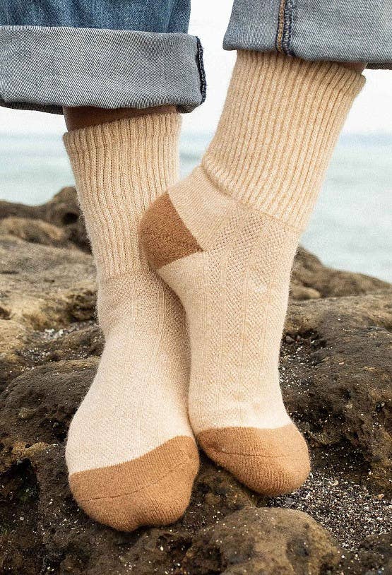 Mongulai - Venta al por mayor Calcetines - Unisex - Calcetines de lana de camello amarillos2