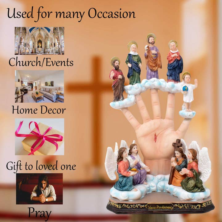 mrcjsales - Wholesale Decorative Figurine - The Mighty Hand Resin Statue | Mano Poderosa | Religious Gift | Multiple Sizes | Hand-Crafted & Durable4