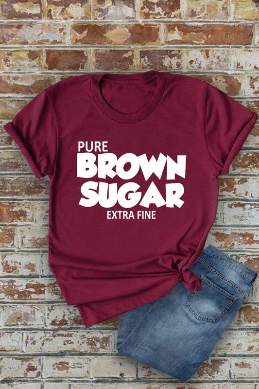 Top Avenue – T-shirt estampada - Mulher por atacado – Camiseta Pure Brown Sugar Extra Fino, Unissexo de gola curta15