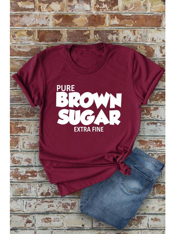 Top Avenue – T-shirt estampada - Mulher por atacado – Camiseta Pure Brown Sugar Extra Fino, Unissexo de gola curta15