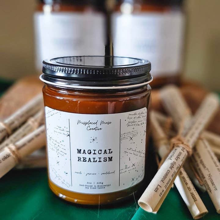 Misplaced Muse Creative - Wholesale Jar/Filled Candle - Magical Realism Soy Candle (Neroli + Jasmine)4