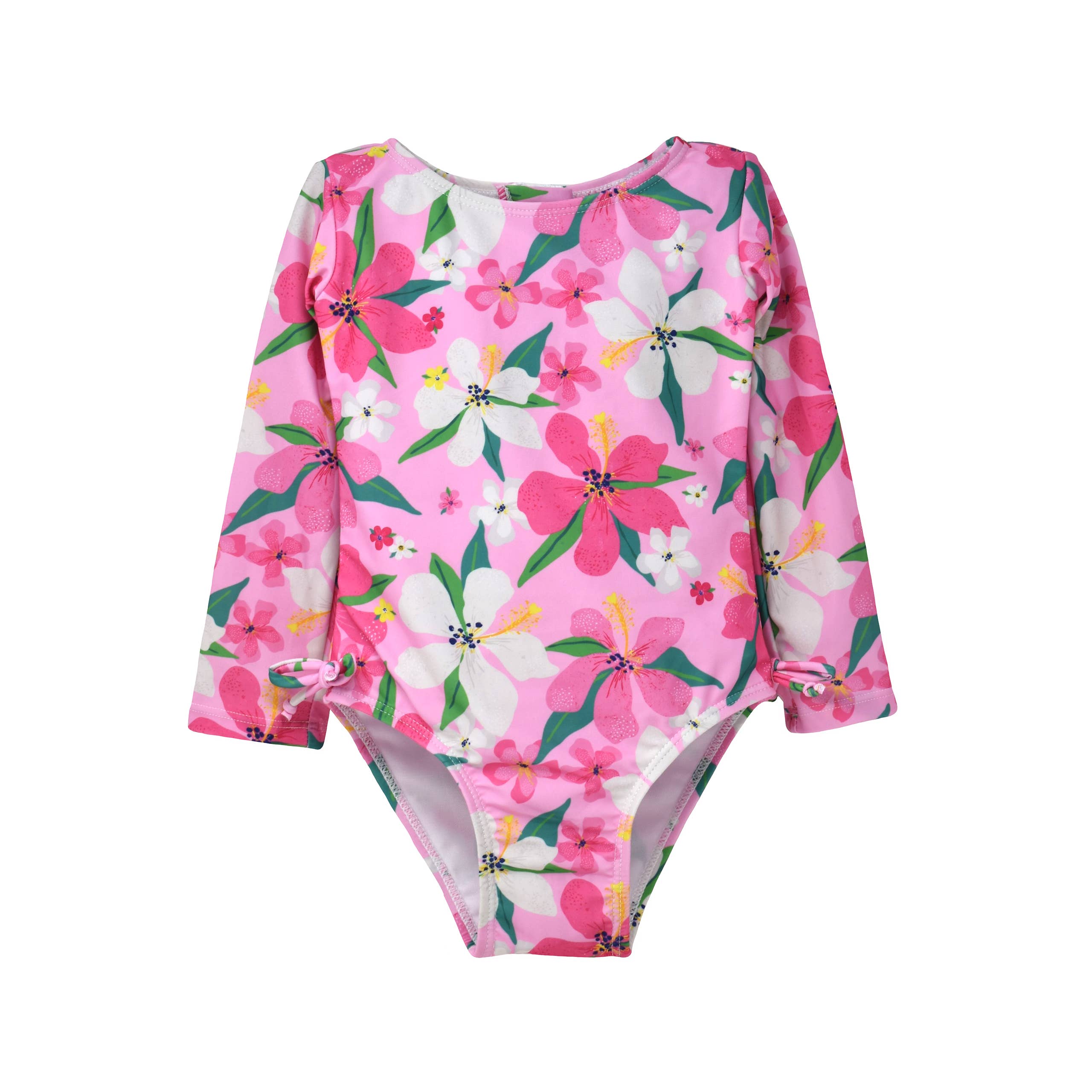 Flap Happy - Wholesale One Piece Swimsuit - Kids - Girls UPF50+ Charlie Long Sleeve Rash Guard Swimsuit (H)7