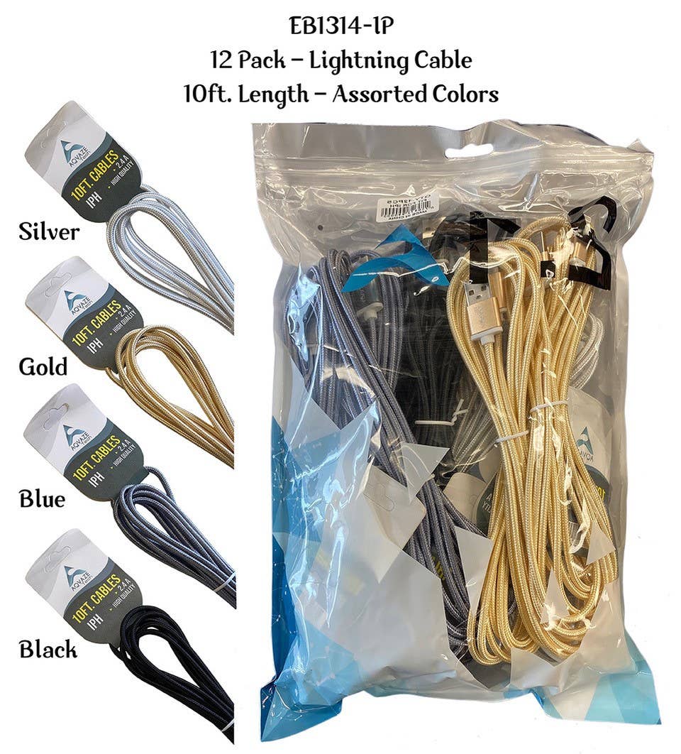 Tech Trendz - Wholesale Charging Cable - 12 pack - 10 FT Charging Cable2
