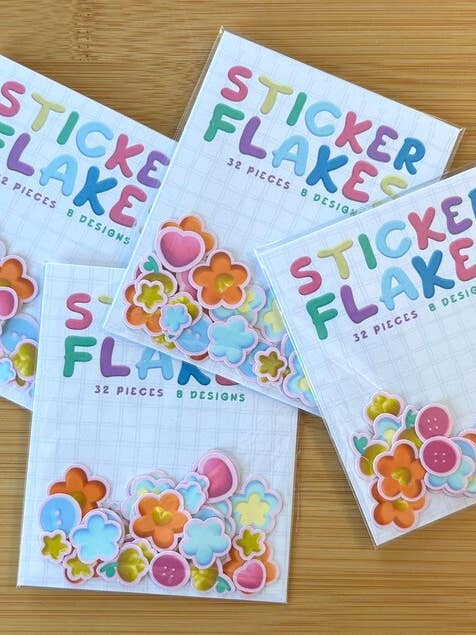 Sticker Flake Pack, Kawaii Stationery for wholesale by megoogs draws