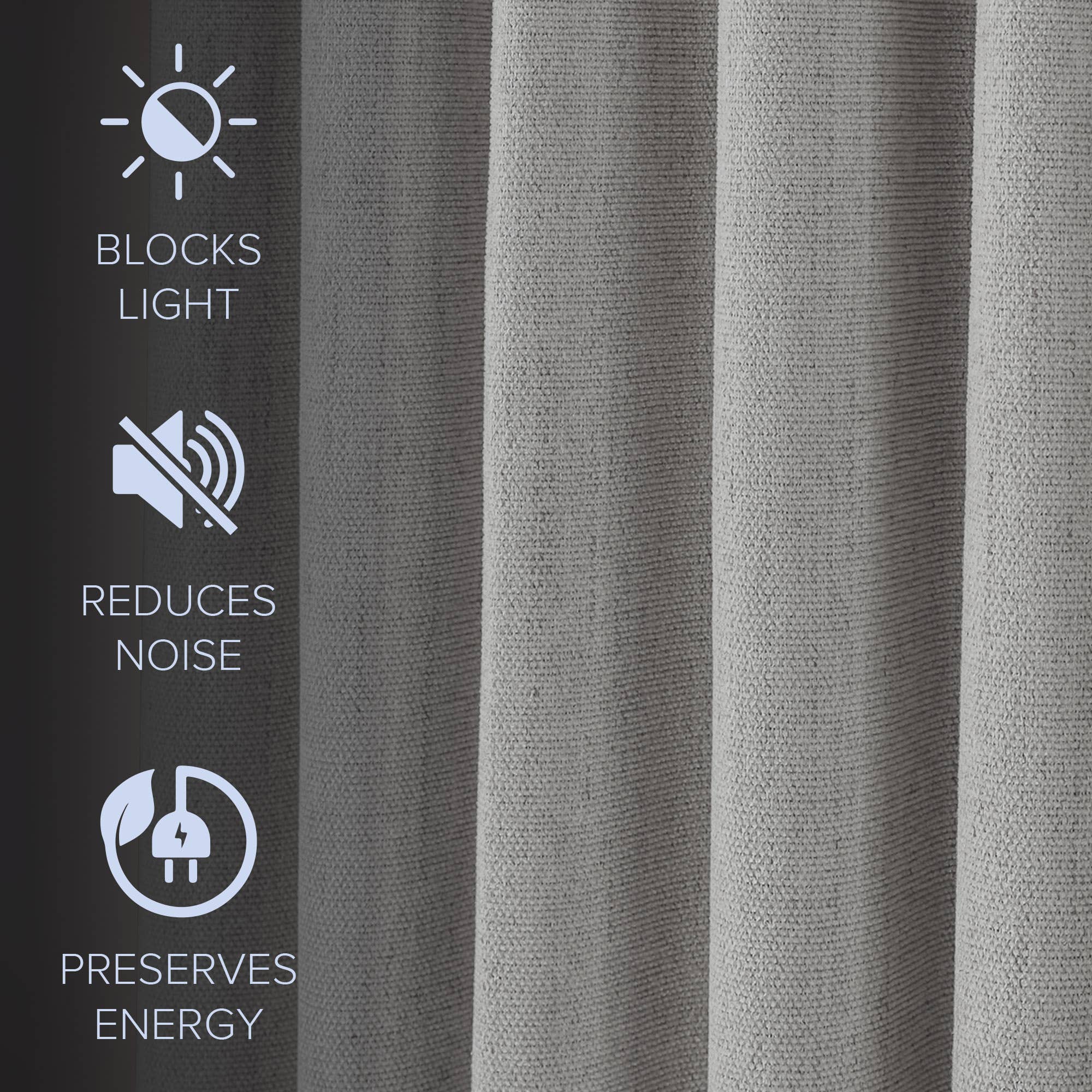 Awesome Home - Wholesale Curtain - Chenille Blackout Back Tab Curtains Pair, 2 Panels19