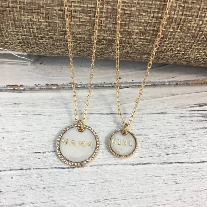 Halsketten-Set mit Mama und Mini-Kreis für den Großhandel von SongLily