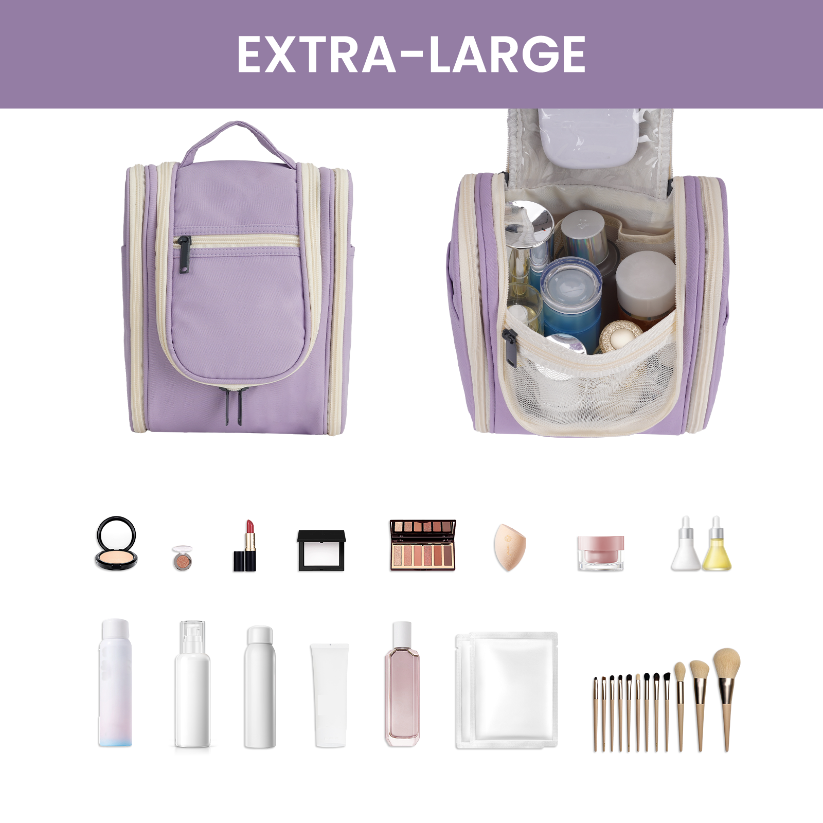 wandf - Wholesale Toiletry Bag - Women's - Hanging Travel Toiletry Cosmetic Bag for Women78