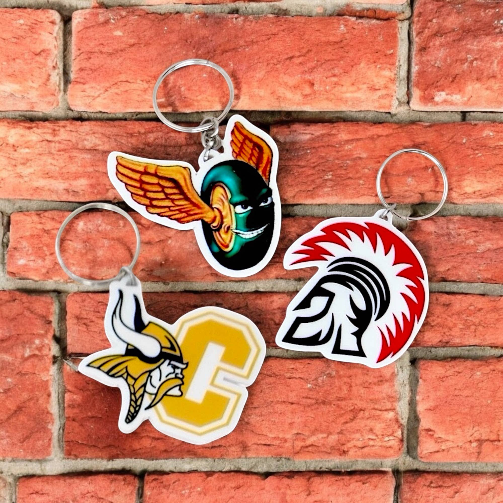 Happyink.co - Wholesale Keychain - Unisex - Custom School Mascot Keychain, sports team, university, logo2