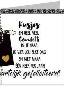 Cartão Happy Weting - Box 101 por atacado de POSkaart | De Groot Design