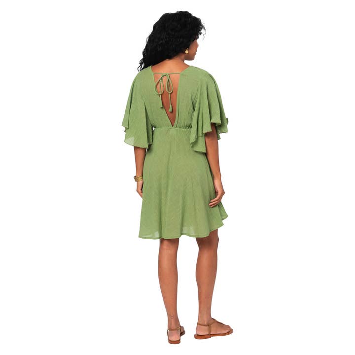 La Mano Boho - Wholesale Dress - Women's - SHORT SLEEVE SUMMER DRESS MBR3007F