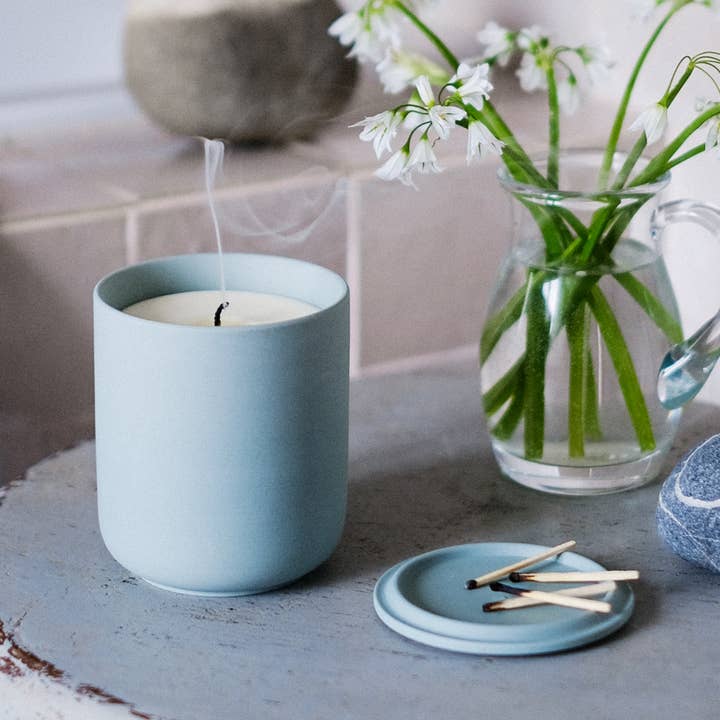 Heaven Scent Incense Ltd - Wholesale Jar/Filled Candle - Ceramic Range - Ceramic Candle With Lid