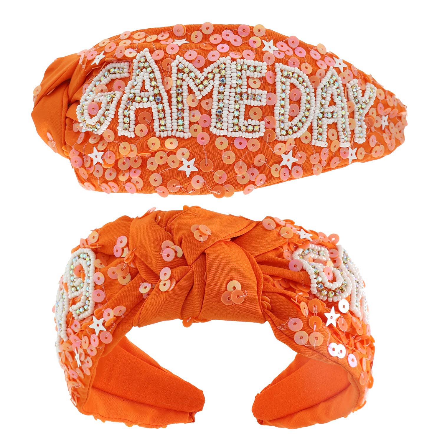 SP Sophia Collection - Wholesale Fashion Headband - Women's - Game Day Top Knotted Jeweled Beaded Headband 2