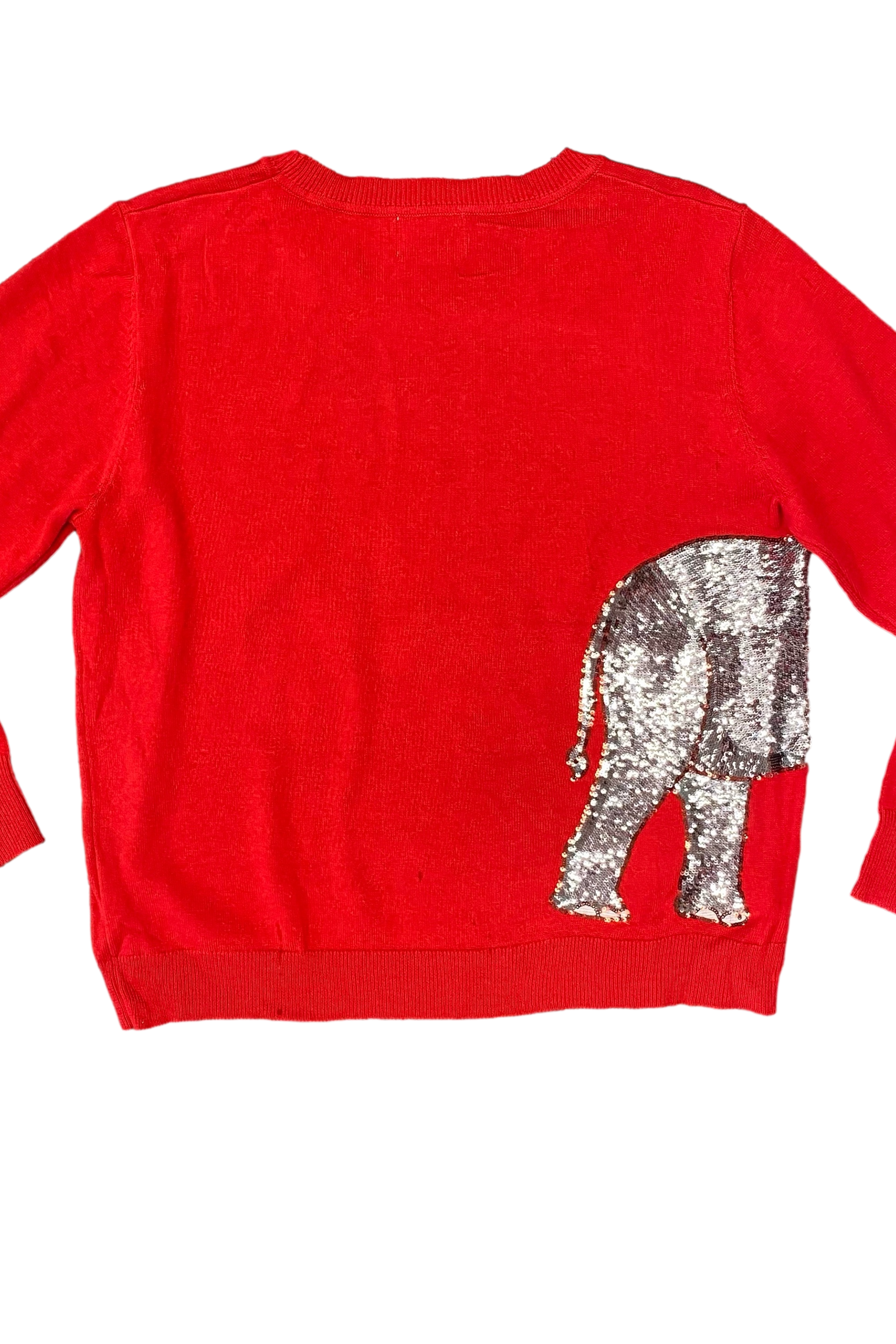 Sparkle City - Vendita all'ingrosso Maglione tricot - Donna - Maglione avvolgente a forma di elefante cremisi4