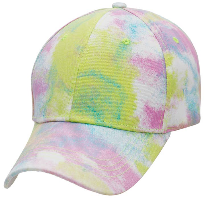 Cap Zone – Engroshandel Baseballkasket - Dame – Pastel spraymaling Tie Dye Confetti Baseballkasket0