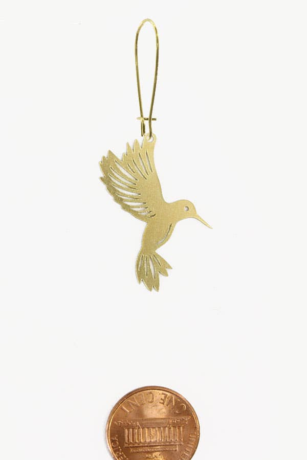 Brass Sand - Wholesale Dangle Earrings - Hummingbird Dangles1