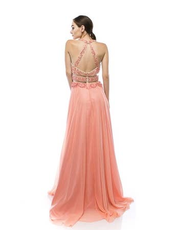 Chicas - Vente Robe – femme - Robe longue en mousseline à parties transparentes. VERSION 60082