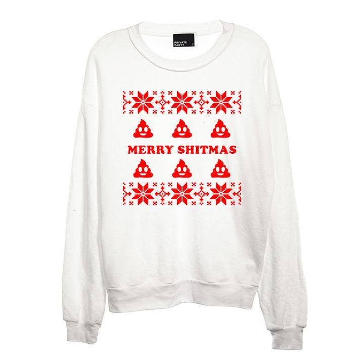 Private Party - Wholesale Graphic Sweatshirt - Women's - MERRY SHITMAS [UNISEX CREWNECK SWEATSHIRT]0