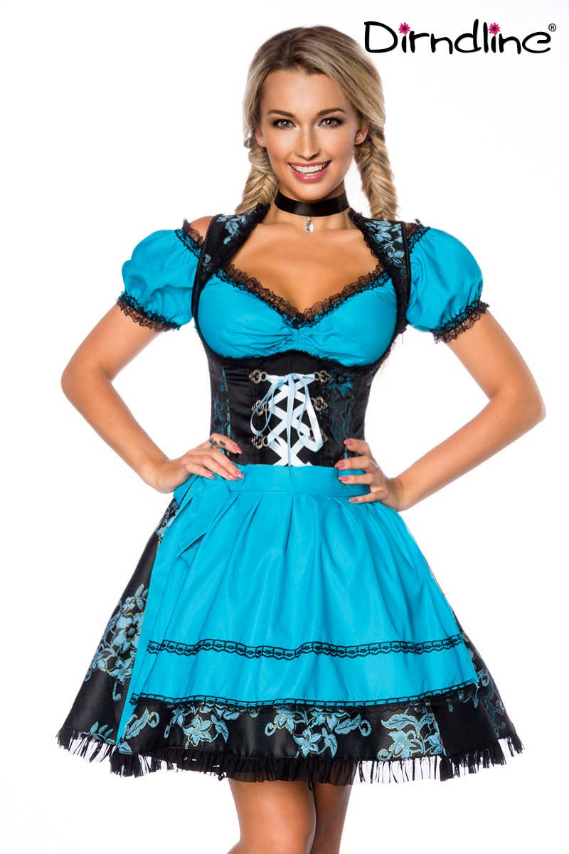 atixo GmbH - Vente Déguisement – femme - Dirndl premium avec blouse et tablier (7000)3