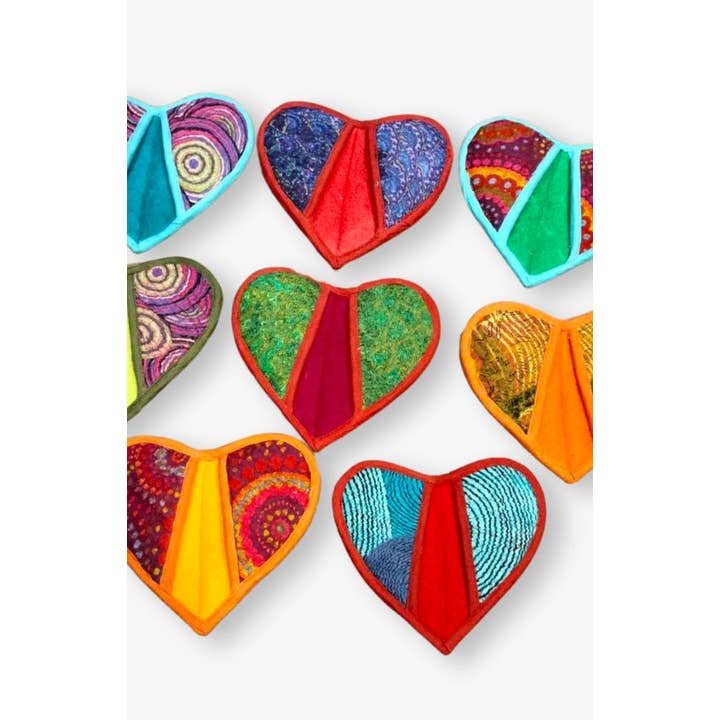 Ganesh Himal Trading - Wholesale Oven Mitt/Pot Holder - Felt Potholder, Heart Pocket Design