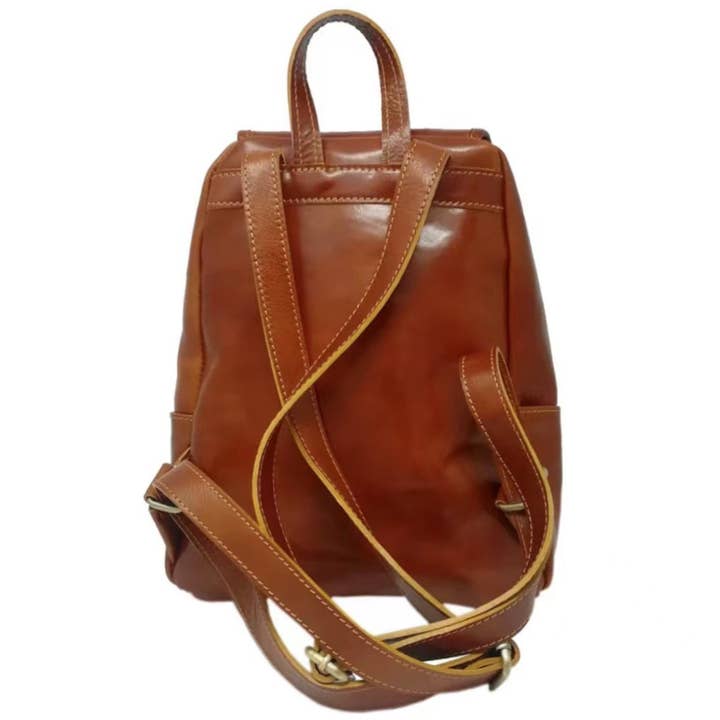 MODARNO - Wholesale Backpack - Unisex - Modarno Women's Leather Backpack Handmade in Italy by Expert Craftsmen — Women's Genuine Leather Backpack with Adjustable Shoulder Straps and Tablet Pocket — Soft and Compact Backpack3