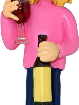 Wine Lover: Female, Blonde for wholesale by Ornament Central