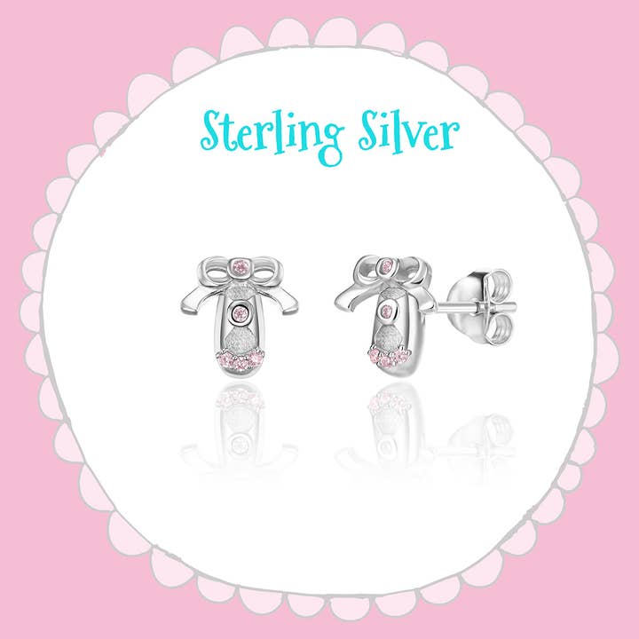 Ballet Earrings | 925 Sterling Silver | Pink CZ
for wholesale by Girl Nation
