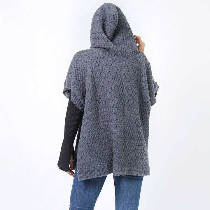 Sensibling Corp. - Wholesale Outerwear Vest - Women's - Textured Hoody Knit Vest5