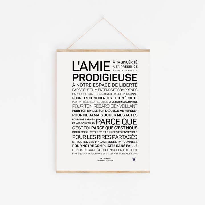 Display My Brilliant Friend for wholesale by LES MOTS A L'AFFICHE